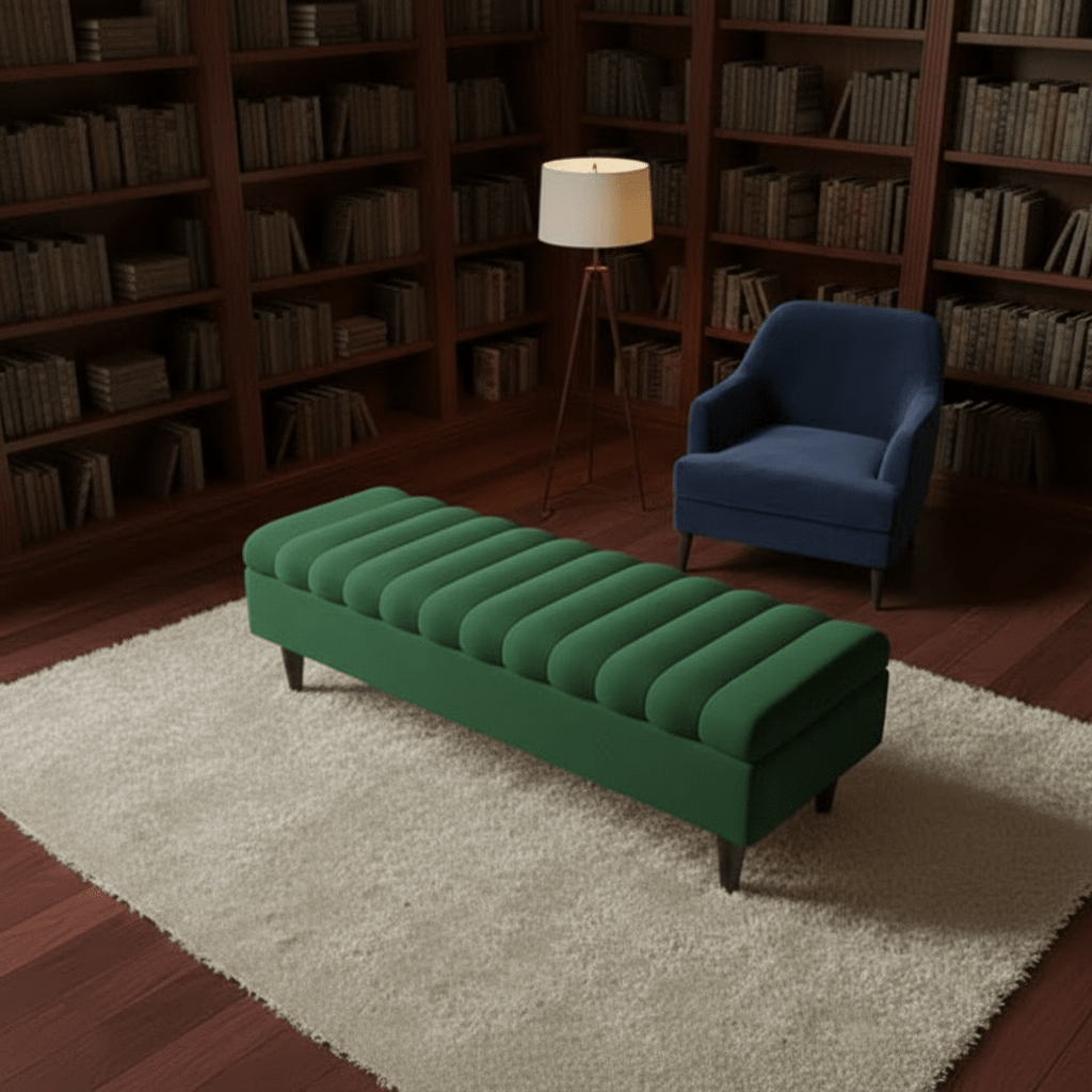 Romo Panel Storage Ottoman Bench Seat – Hidden Storage Coffee Table for Living Room UK - ISTOOLS