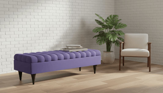 Romo Panel Storage Ottoman Bench Seat – Hidden Storage Coffee Table for Living Room UK - ISTOOLS