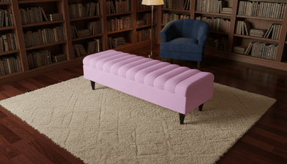 Romo Panel Storage Ottoman Bench Seat – Hidden Storage Coffee Table for Living Room UK (Available in Pink) - ISTOOLS