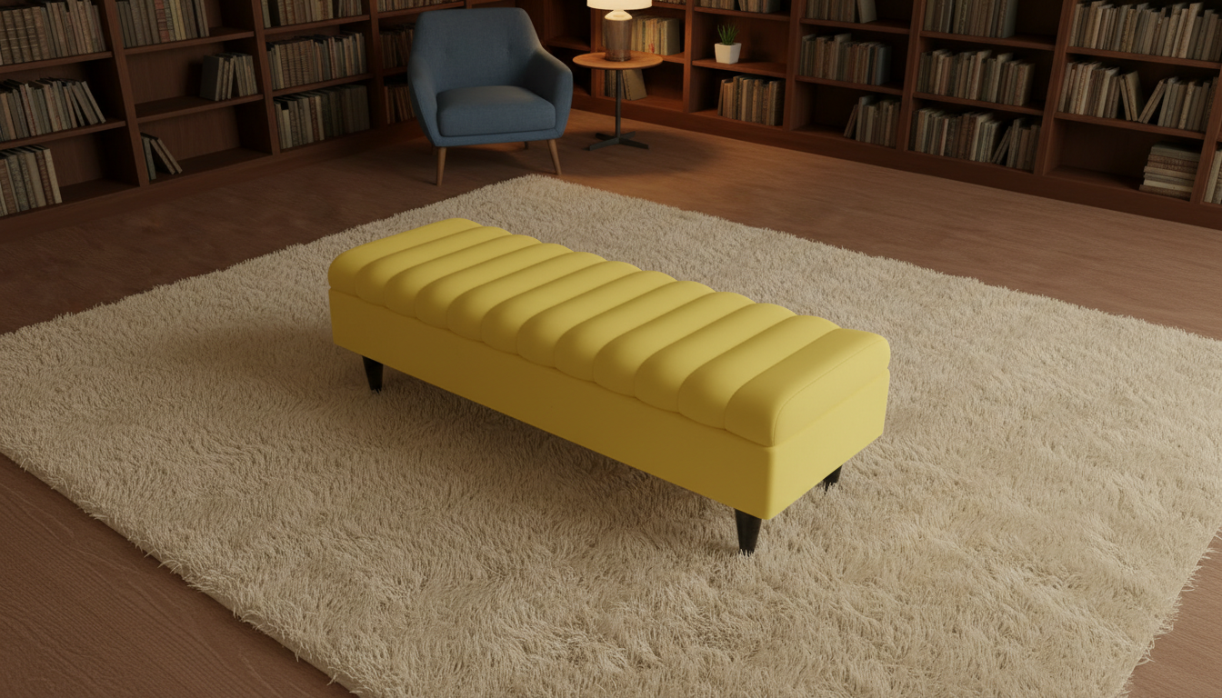 Romo panel storage ottoman bench seat with hidden storage for UK living room - ISTOOLS