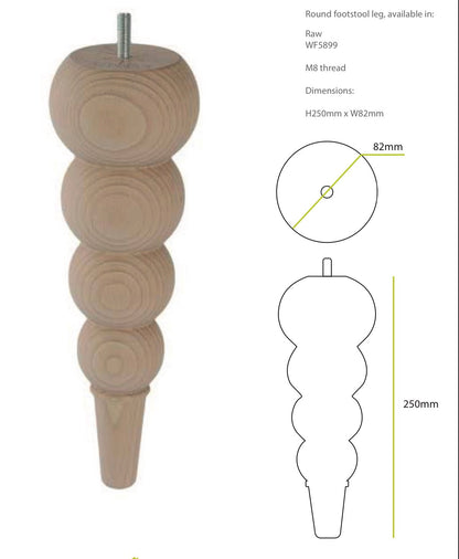 Round footstool leg - ISTOOLS
