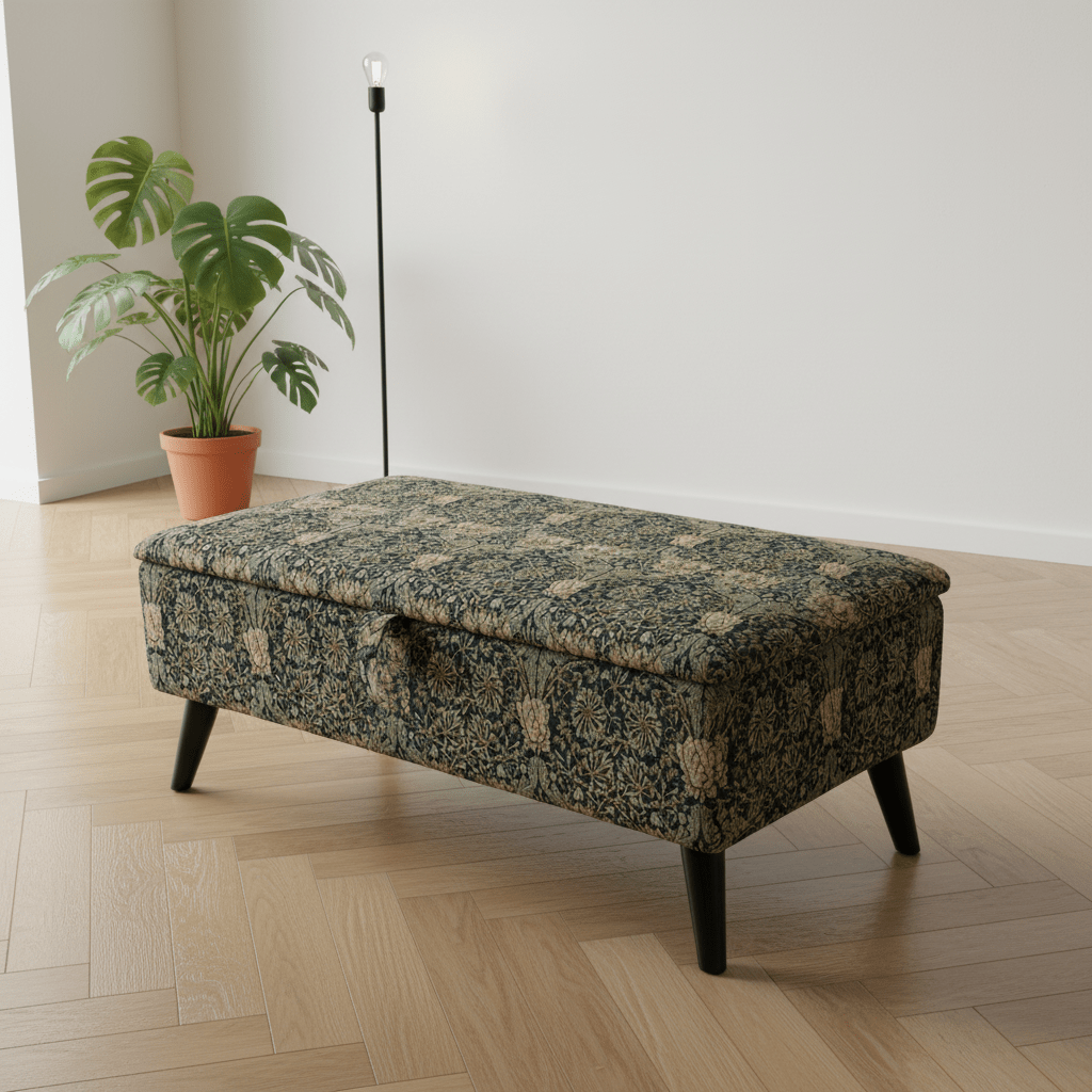 Seasonal Home Refresh Storage Ottoman – Bright & Bold UK Handcrafted Bench with Deep Storage - ISTOOLS