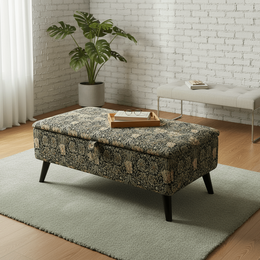 Seasonal Home Refresh Storage Ottoman – Bright & Bold UK Handcrafted Bench with Deep Storage - ISTOOLS