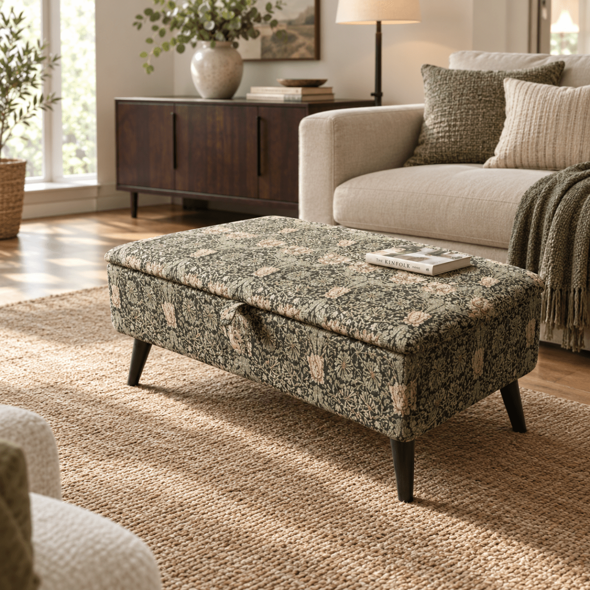 Seasonal Home Refresh Storage Ottoman – Bright & Bold UK Handcrafted Bench with Deep Storage - ISTOOLS