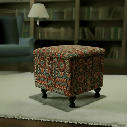 Seasonal Refresh Accent Ottoman – Bright & Bold Designer Storage Footstool for Modern Living - ISTOOLS