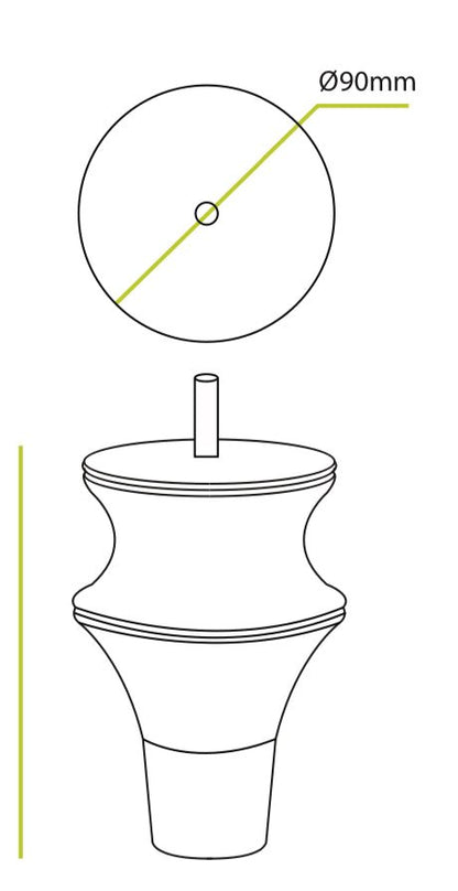 Silver cup feet black wood - ISTOOLS