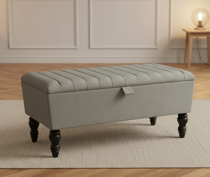 Large Storage Ottoman Pouffe Bench for UK Homes - ISTOOLS