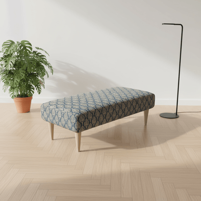 Sleek Profile Upholstered Bench – Artistic Footstool for Living Room & Bedroom - ISTOOLS