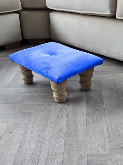 Small blue footrest pouffe - ISTOOLS