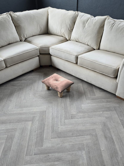 Small brown footrest pouffe - ISTOOLS