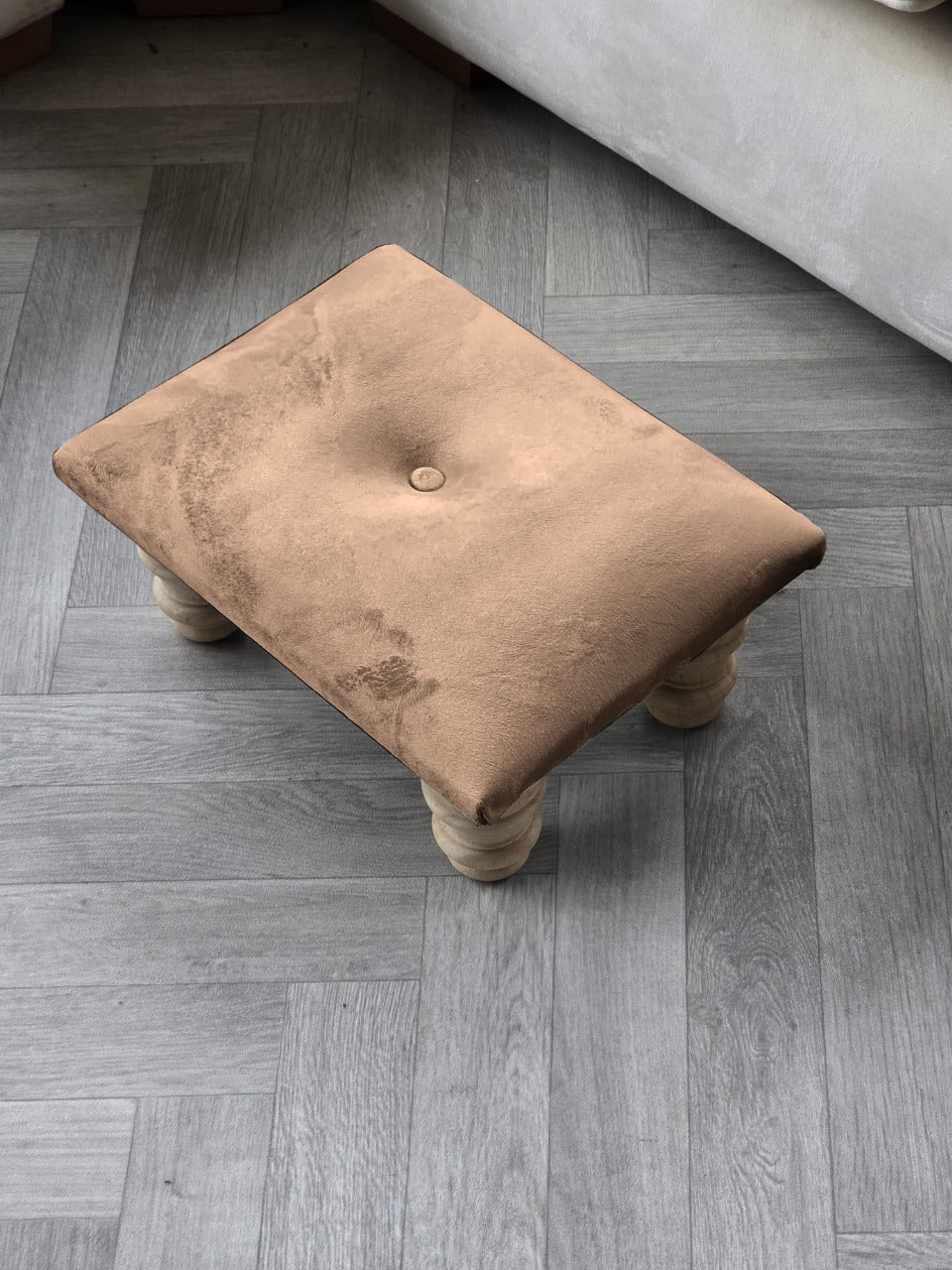 Small brown footrest pouffe - ISTOOLS