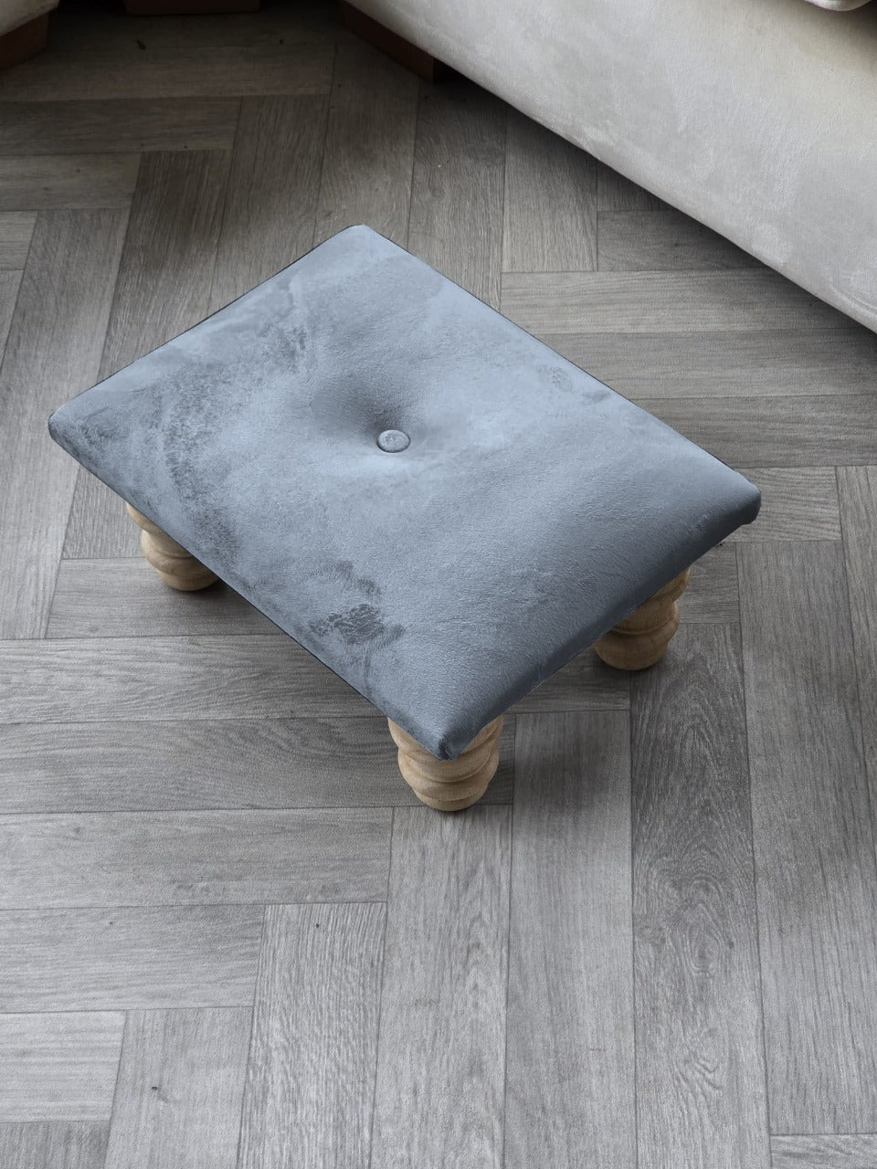 Small dark grey footrest pouffe - ISTOOLS