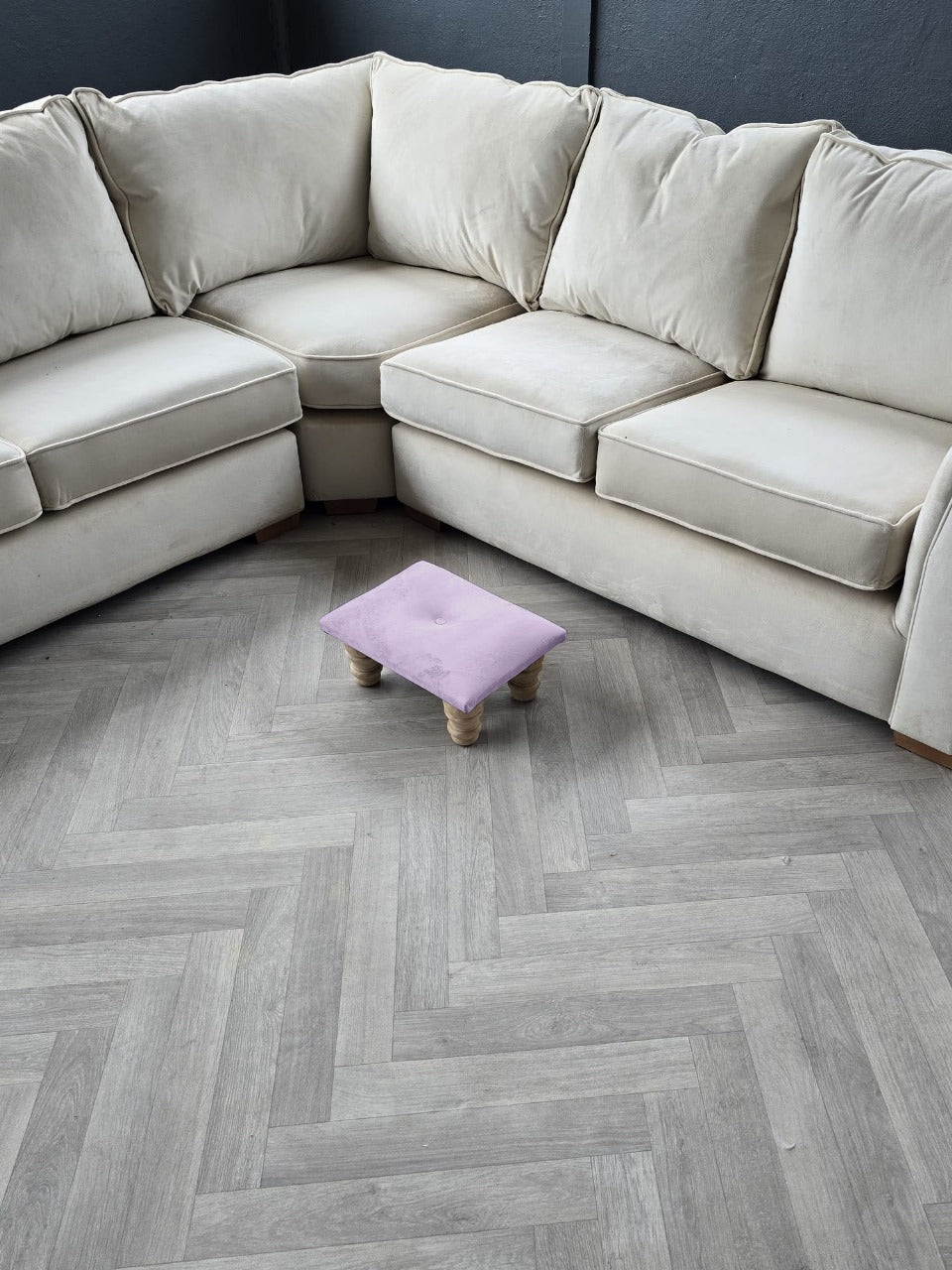 Small pink footrest pouffe - ISTOOLS