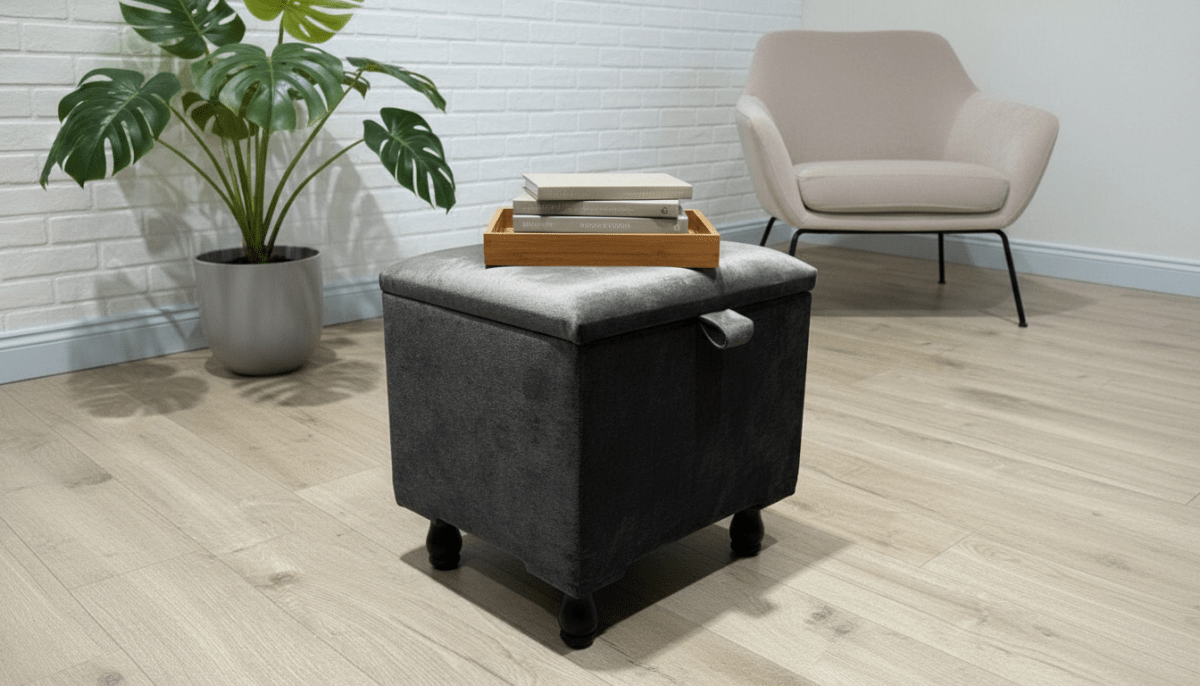 Small Plain Lid Storage Box – Dark Grey | Stackable Plastic Storage for Home & Office UK - ISTOOLS