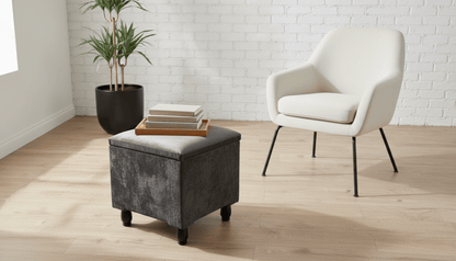 Small Plain Lid Storage Box – Dark Grey | Stackable Plastic Storage for Home & Office UK - ISTOOLS