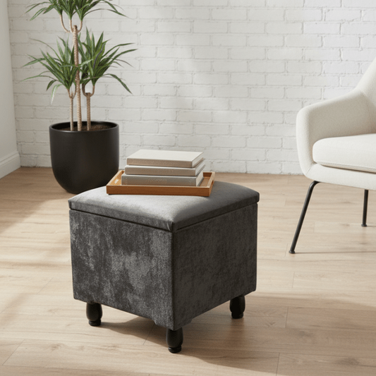 Small Plain Lid Storage Box – Dark Grey | Stackable Plastic Storage for Home & Office UK - ISTOOLS