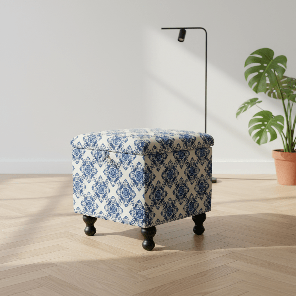 Small Storage Ottoman – Multi - Purpose Coffee Table & Footstool - ISTOOLS