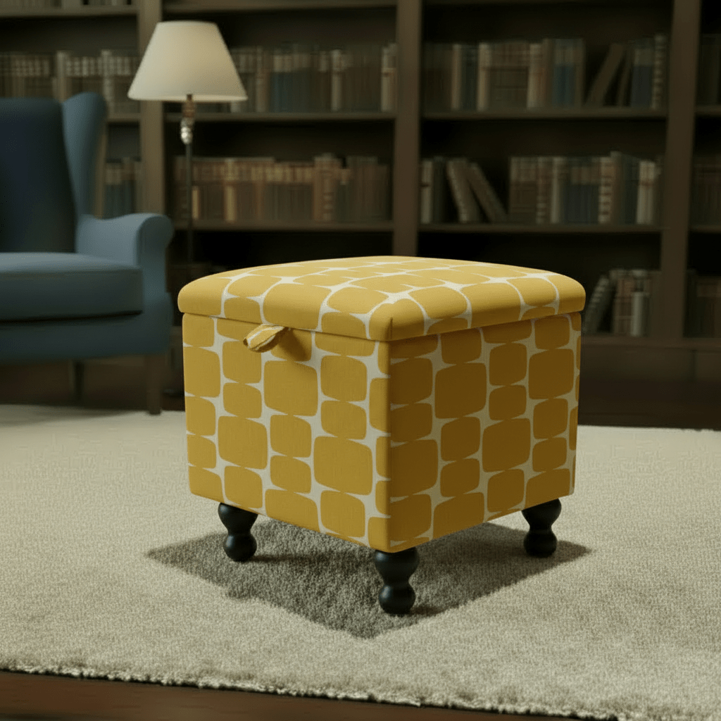 Small Storage Ottoman – Multi - Purpose Coffee Table & Footstool - ISTOOLS