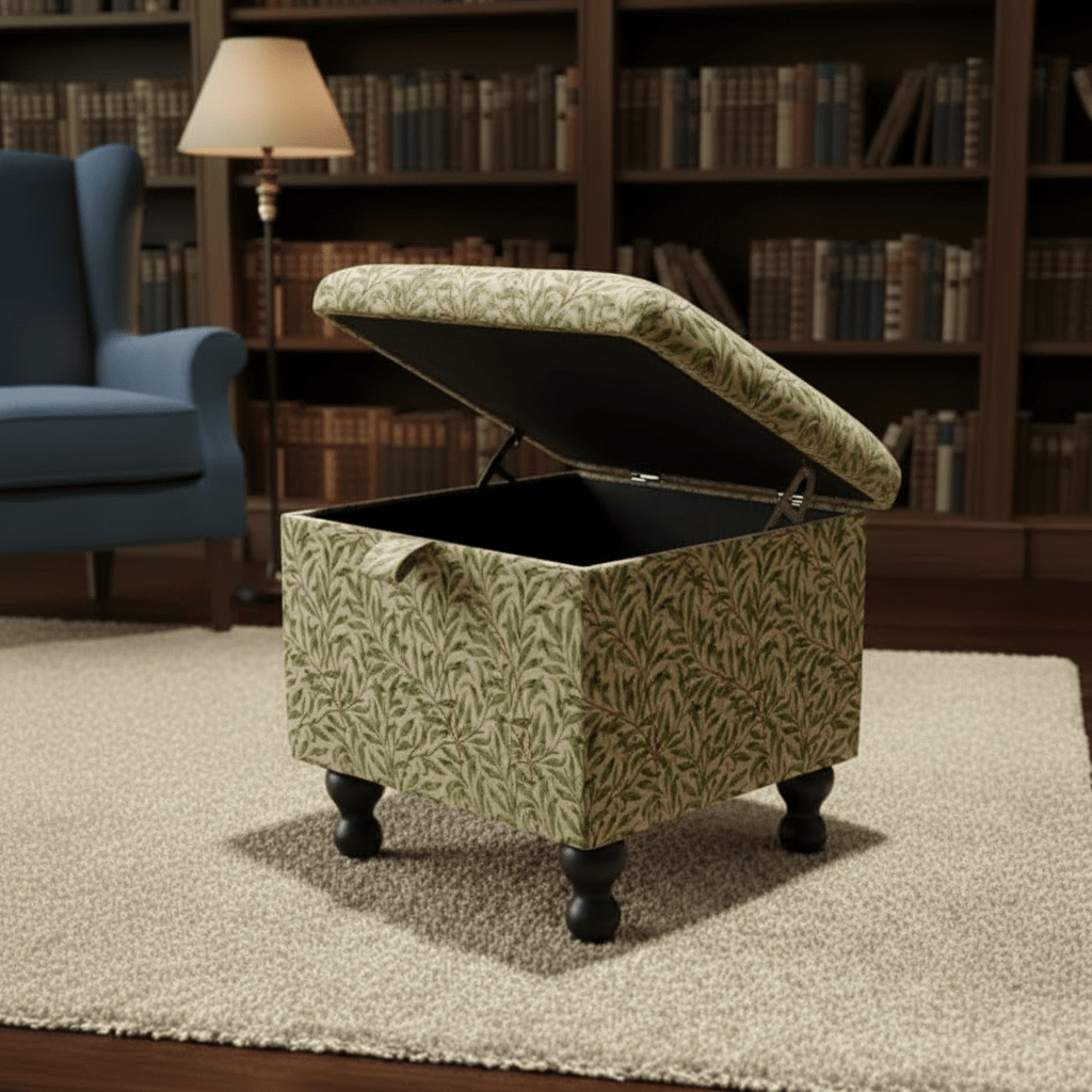 Small Storage Ottoman – Multi - Purpose Coffee Table & Footstool - ISTOOLS