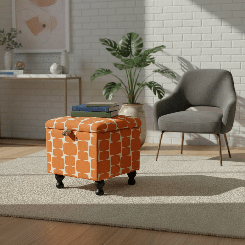 Small Storage Ottoman – Multi - Purpose Coffee Table & Footstool - ISTOOLS