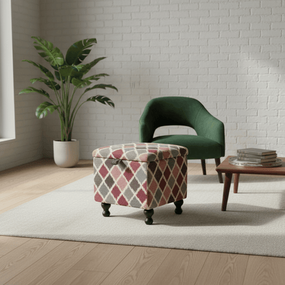 Small Storage Ottoman – Multi - Purpose Coffee Table & Footstool - ISTOOLS