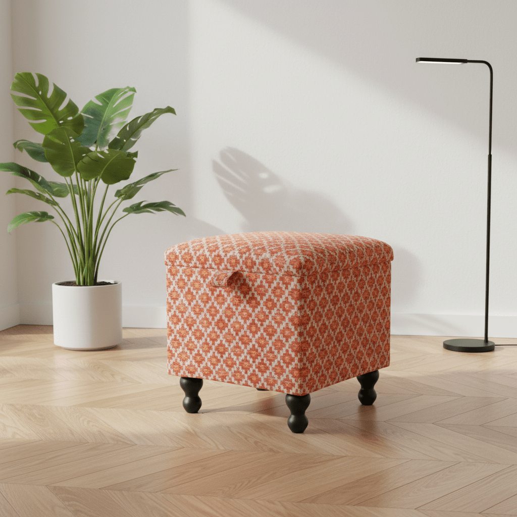 Small Storage Ottoman – Multi - Purpose Coffee Table & Footstool - ISTOOLS