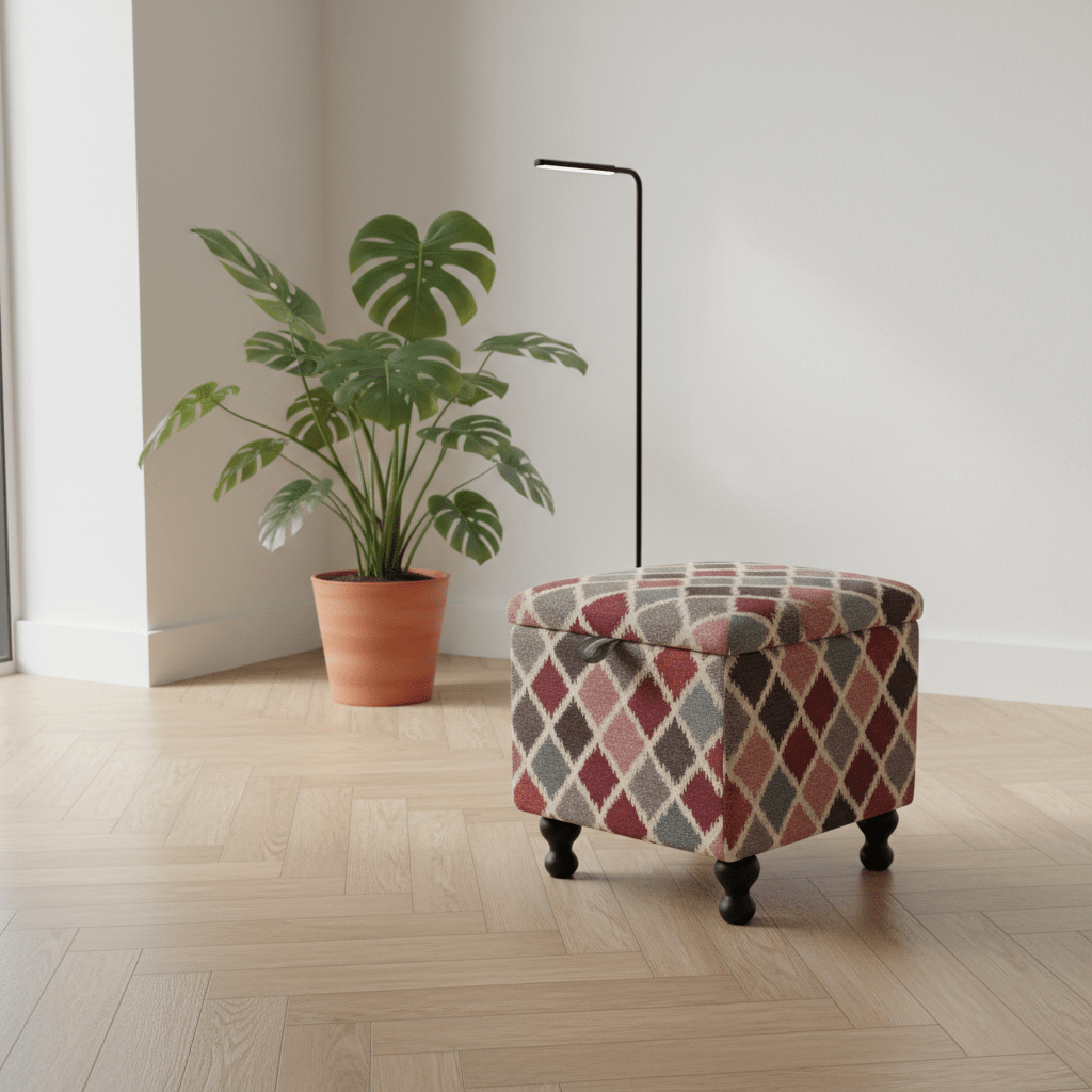 Small Storage Ottoman – Multi - Purpose Coffee Table & Footstool - ISTOOLS