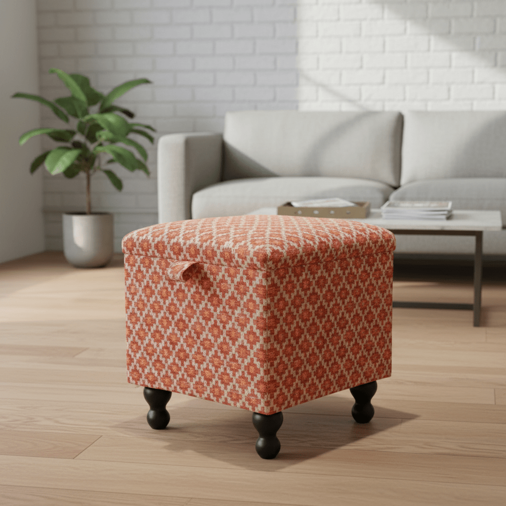 Small Storage Ottoman – Multi - Purpose Coffee Table & Footstool - ISTOOLS