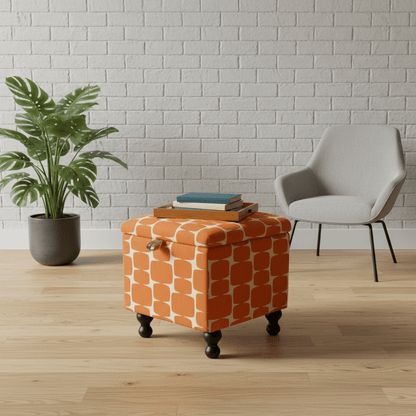 Small Storage Ottoman – Multi - Purpose Coffee Table & Footstool - ISTOOLS