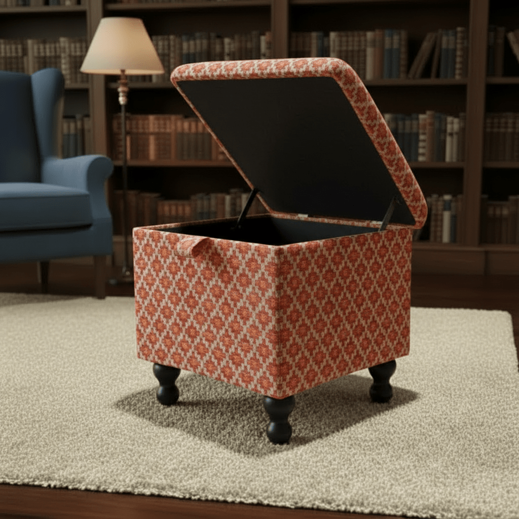 Small Storage Ottoman – Multi - Purpose Coffee Table & Footstool - ISTOOLS