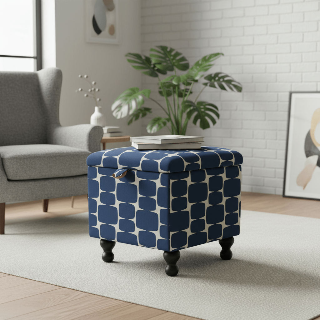 Small Storage Ottoman – Multi - Purpose Coffee Table & Footstool - ISTOOLS