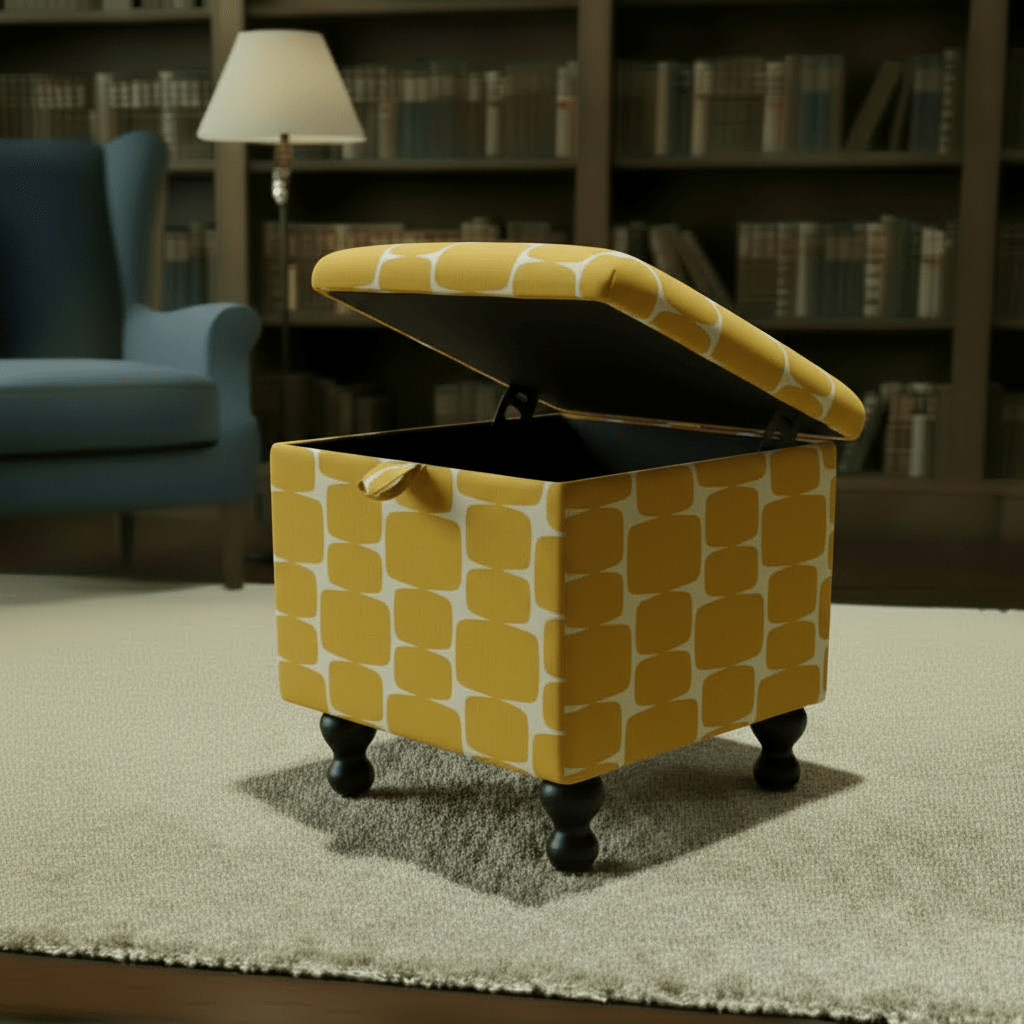 Small Storage Ottoman – Multi - Purpose Coffee Table & Footstool - ISTOOLS