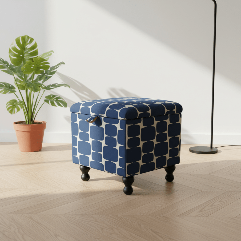 Small Storage Ottoman – Multi - Purpose Coffee Table & Footstool - ISTOOLS