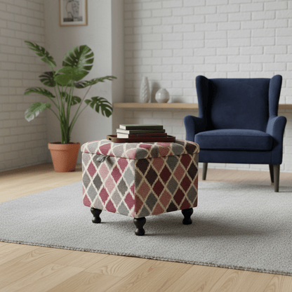 Small Storage Ottoman – Multi - Purpose Coffee Table & Footstool - ISTOOLS