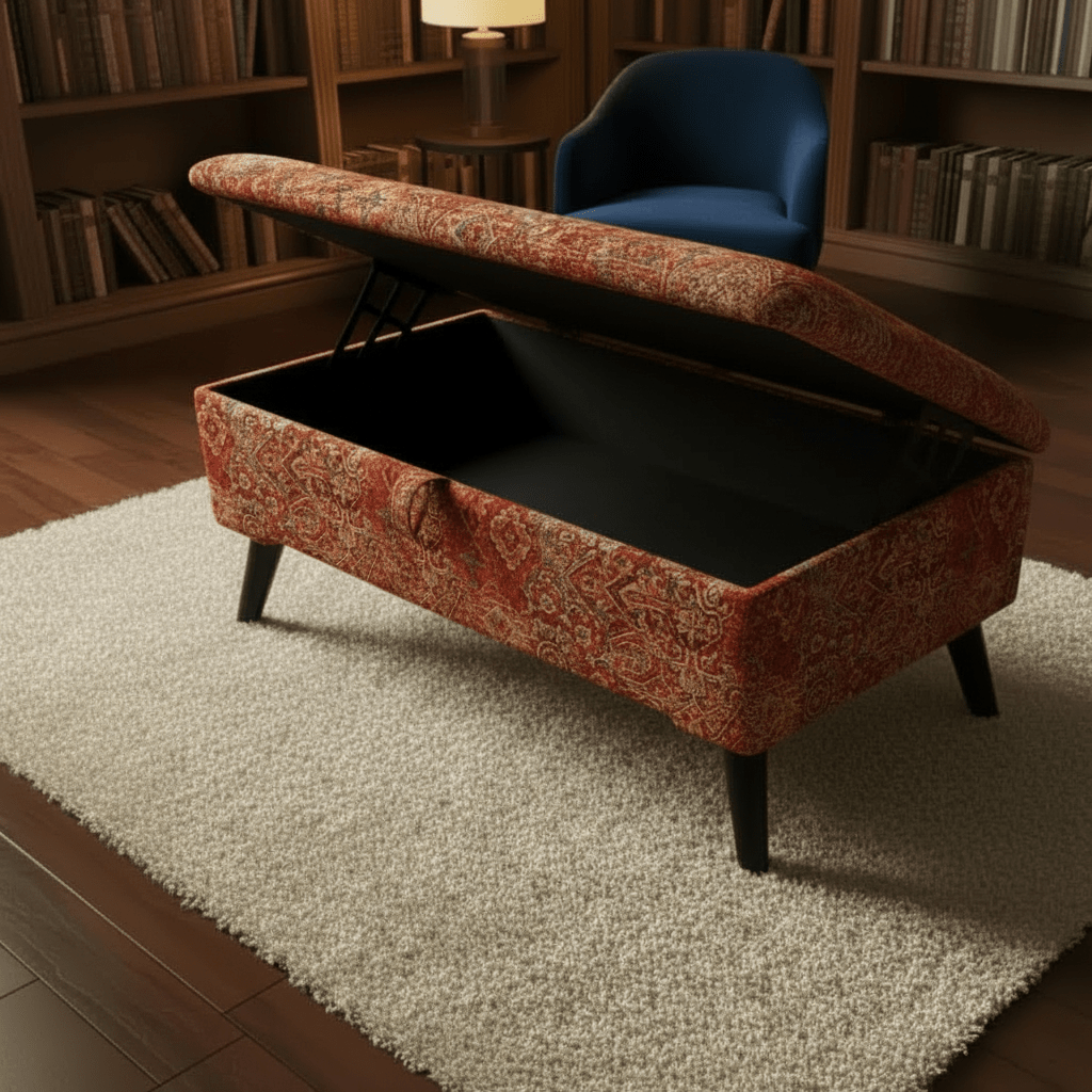 Spacious Upholstered Blanket Box for Bedroom Organisation | Handmade Storage Ottoman Bench UK | istools - ISTOOLS