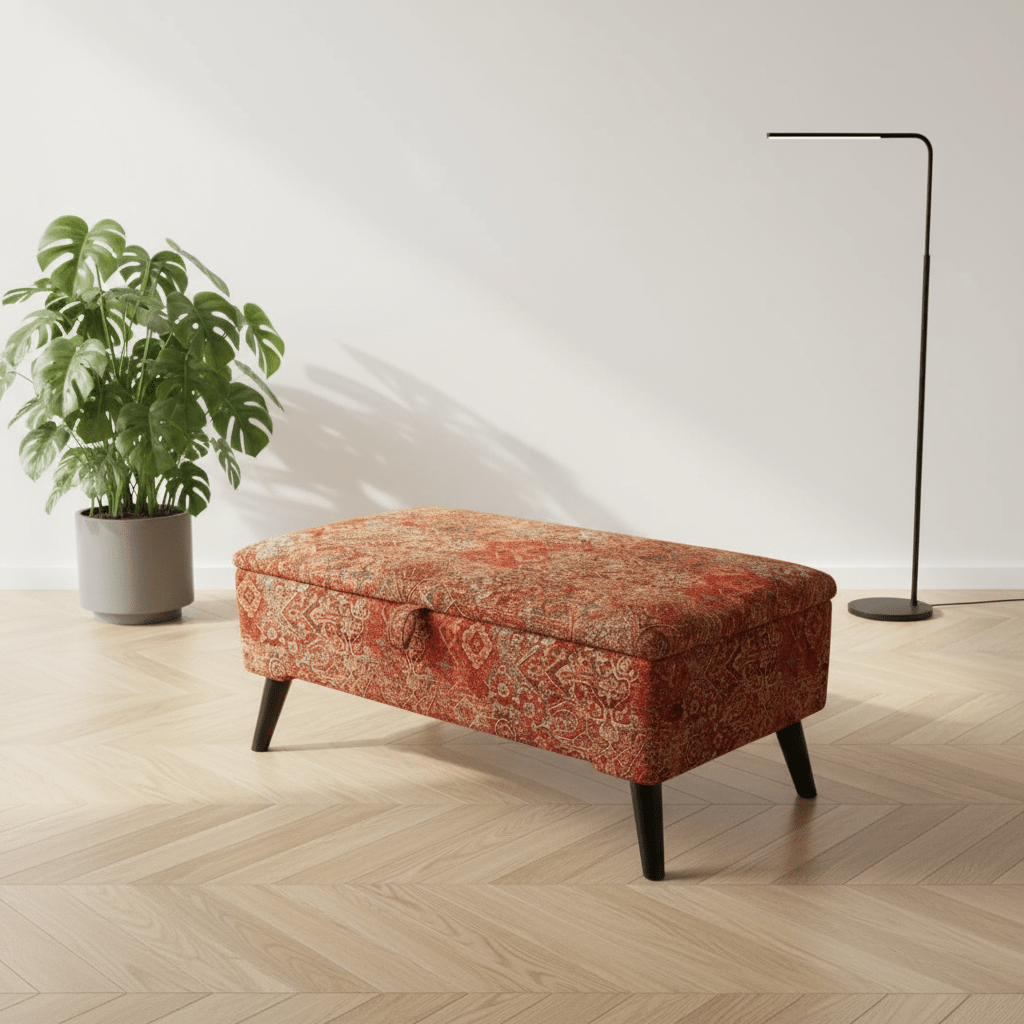 Spacious Upholstered Blanket Box for Bedroom Organisation | Handmade Storage Ottoman Bench UK | istools - ISTOOLS