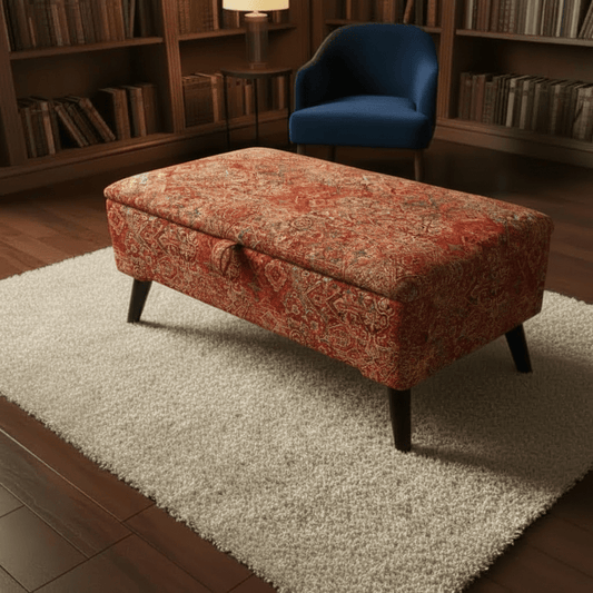 Spacious Upholstered Blanket Box for Bedroom Organisation | Handmade Storage Ottoman Bench UK | istools - ISTOOLS