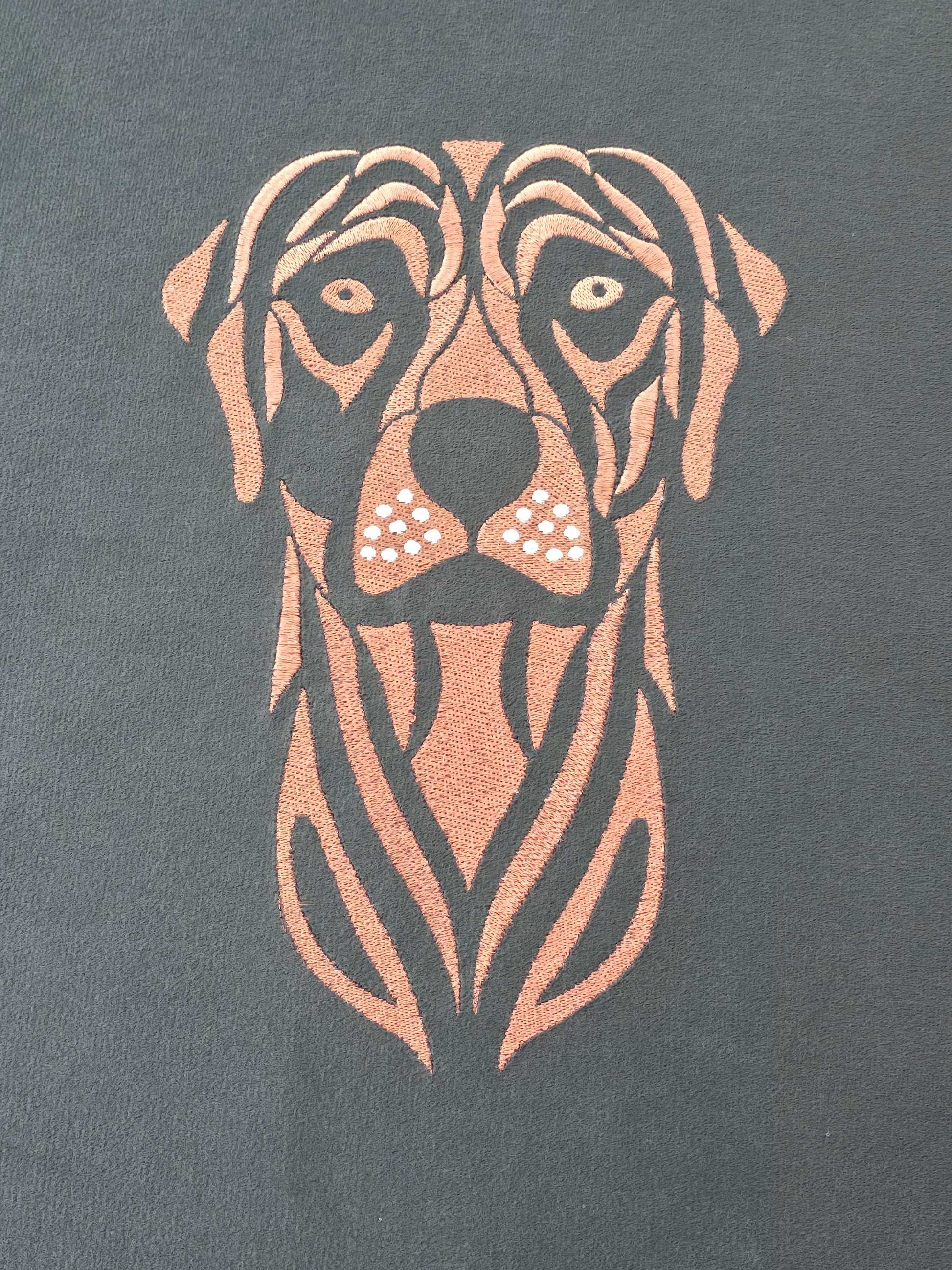 Square Labrador premium embroidered black velvet soft luxurious storage coffee table - ISTOOLS