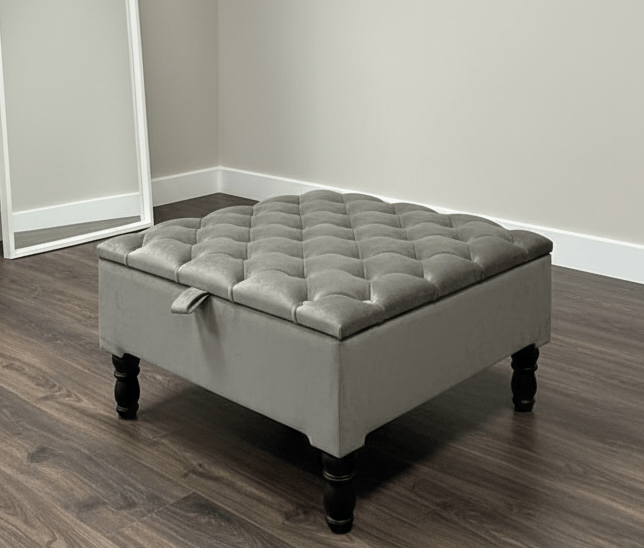 Square Ottoman Storage bench | coffee Table | coffee table storage - ISTOOLS