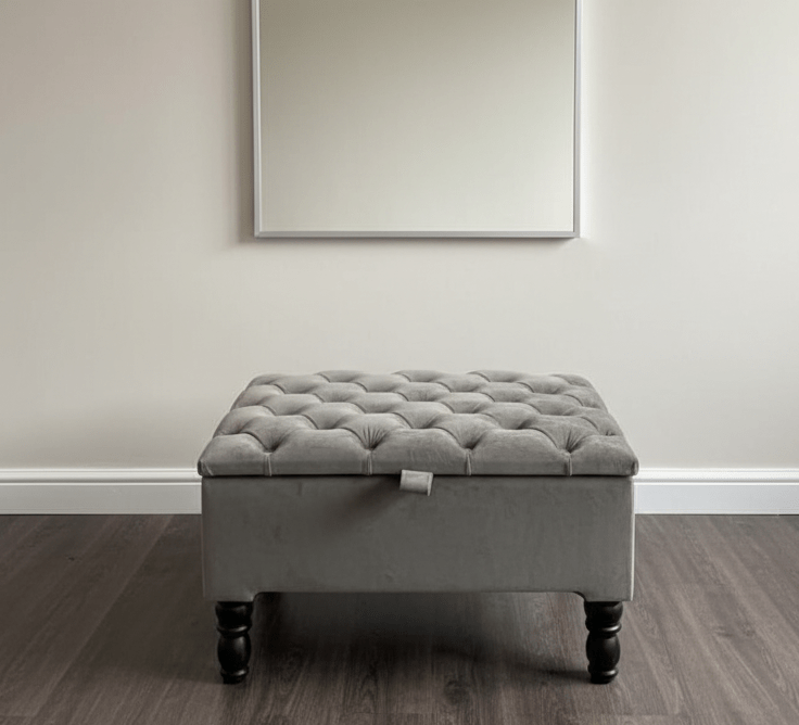 Square Ottoman Storage bench | coffee Table | coffee table storage - ISTOOLS