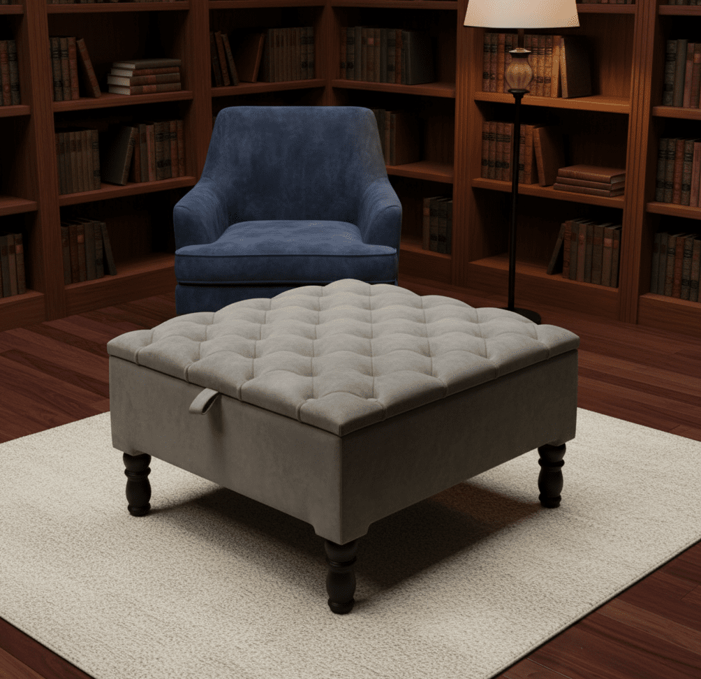 Square Ottoman Storage bench | coffee Table | coffee table storage - ISTOOLS