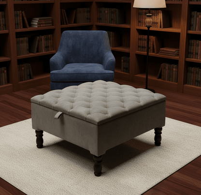 Square Ottoman Storage bench | coffee Table | coffee table storage - ISTOOLS