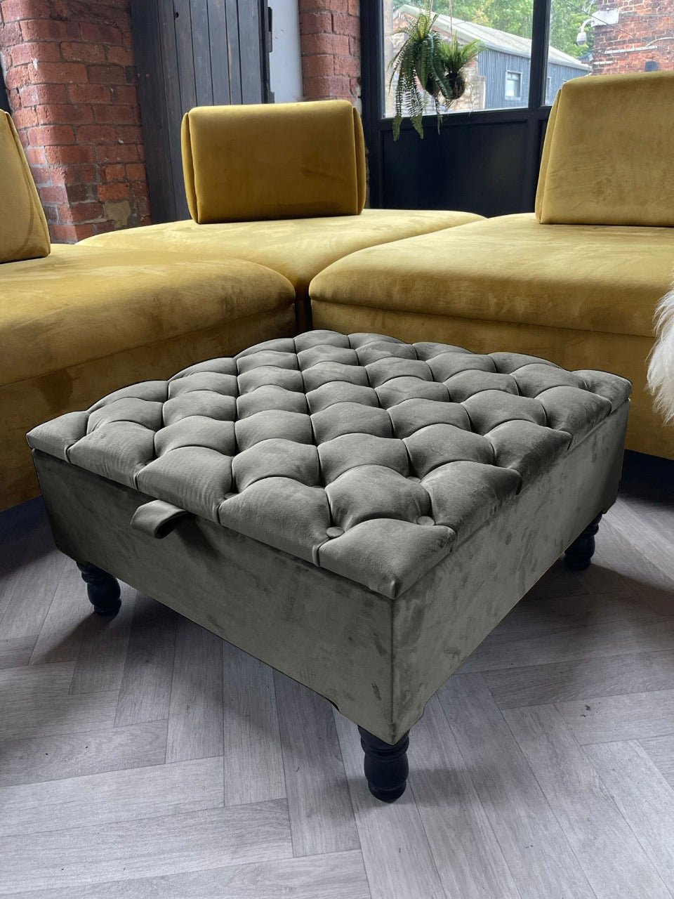 Square Ottoman Storage bench | coffee Table | coffee table storage - ISTOOLS