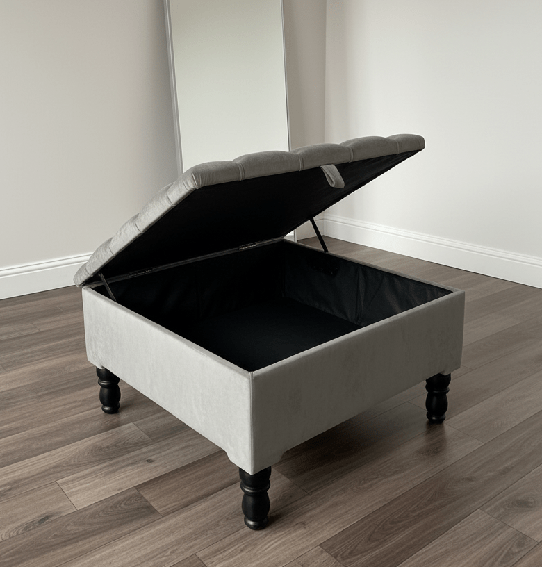 Square Ottoman Storage bench | coffee Table | coffee table storage - ISTOOLS