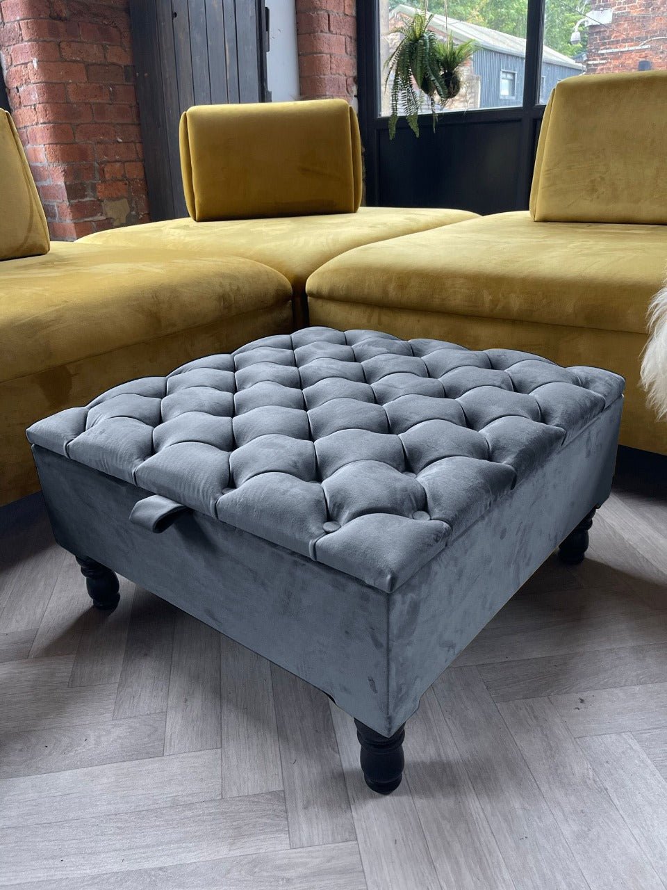 Square Ottoman Storage bench | coffee Table | coffee table storage - ISTOOLS