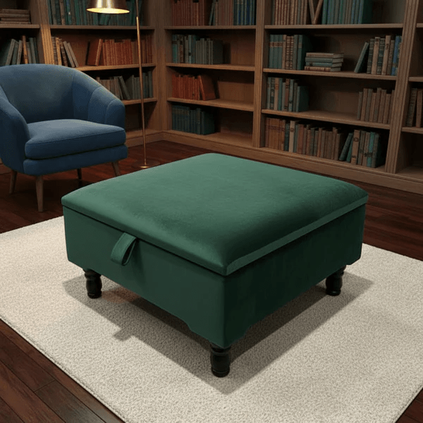 Square Storage Ottoman No Legs – Modern Durable Home Storage UK - ISTOOLS