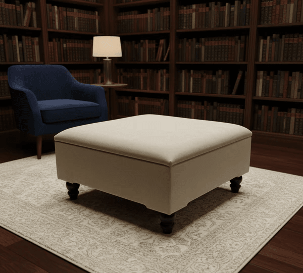 Square Storage Ottoman No Legs – Modern Durable Home Storage UK - ISTOOLS