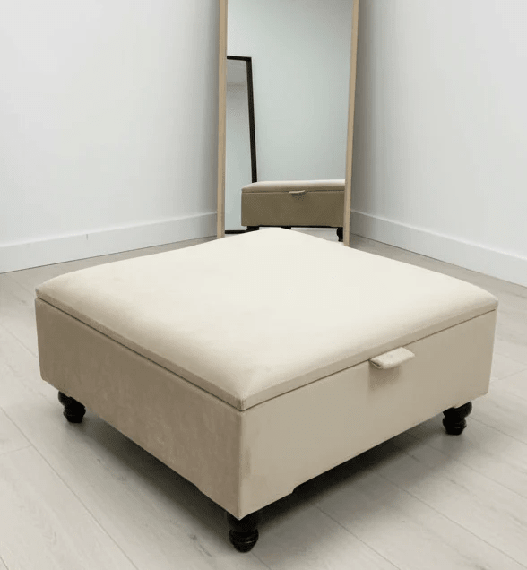 Square Storage Ottoman No Legs – Modern Durable Home Storage UK - ISTOOLS