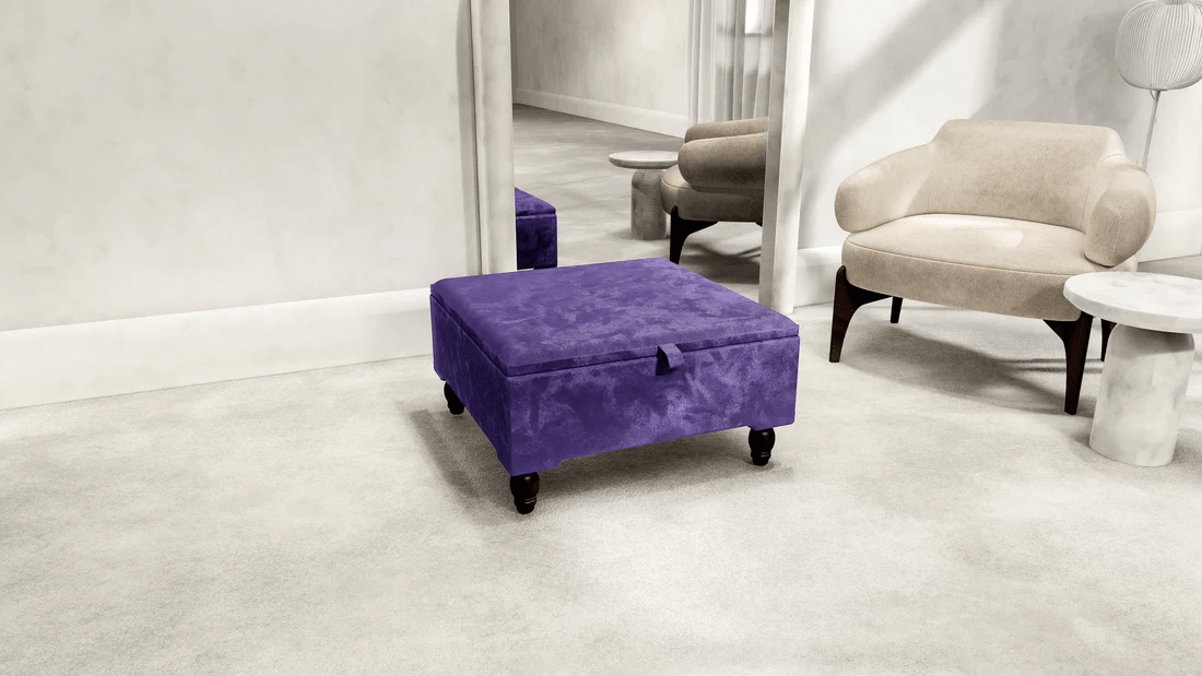 Square Storage Ottoman No Legs – Modern Durable Home Storage UK - ISTOOLS