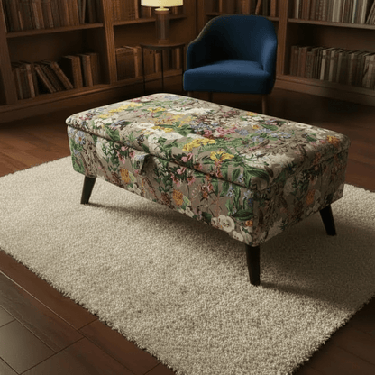 Statement Designer Storage Bench – UK Handmade Abstract Art Seating & Blanket Box - ISTOOLS